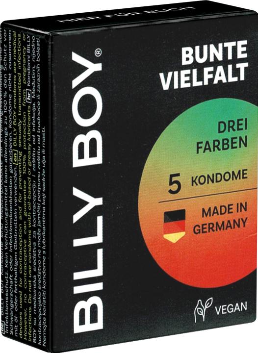 Actual product image Billyboy Billy Boy condoms 5 assorted colourful variety 24PK x 5ST (5 pcs.)