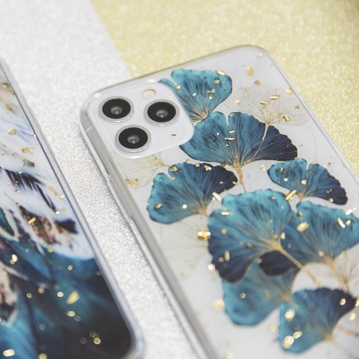 Actual product image OEM Gold Glam case for iPhone 15 Pro Max 6,7" leaves (Apple iPhone 15 Pro Max)