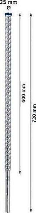 Produktbild Bosch Professional Zubehör EXPERT SDS max-8X Hammerbohrer, 25 x 600 x 720 mm (25 mm)
