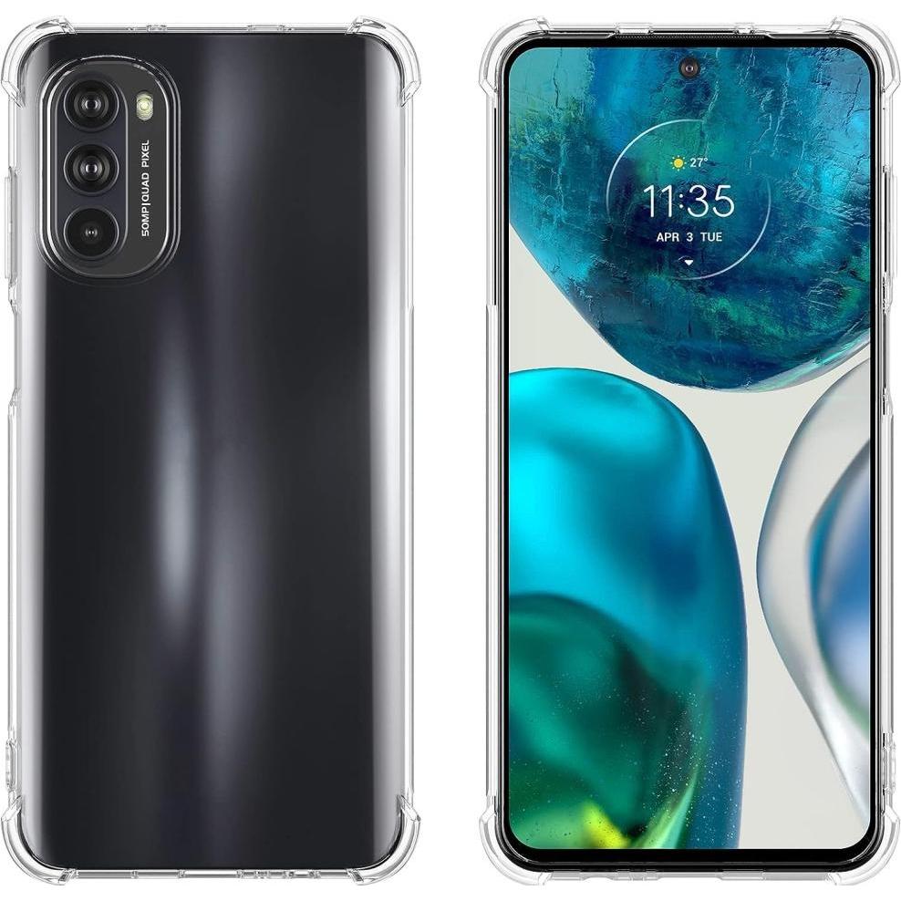 Screenguard Motorola Moto G52 Hülle Crystal Soft Airbag Bumper (Motorola Moto G52), Smartphone Hülle, Transparent