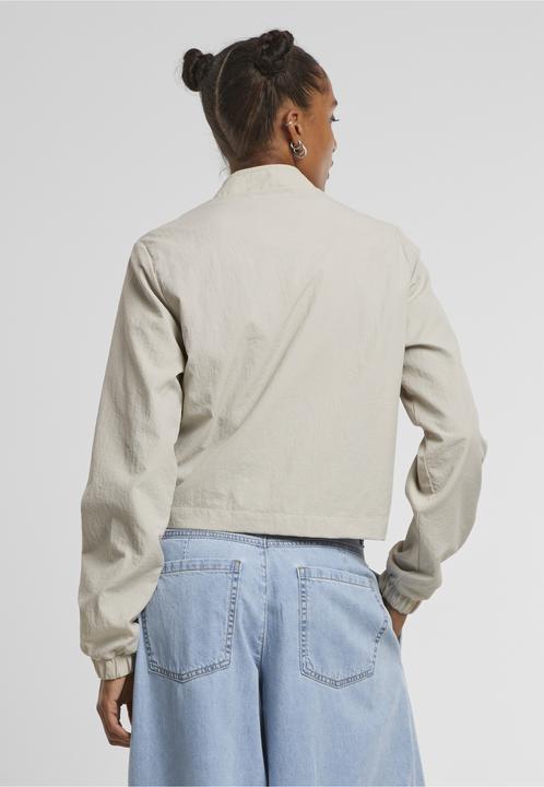 Actual product image Urban Classics Ladies Short Crinkle Nylon Jacket stonegrey S (S)