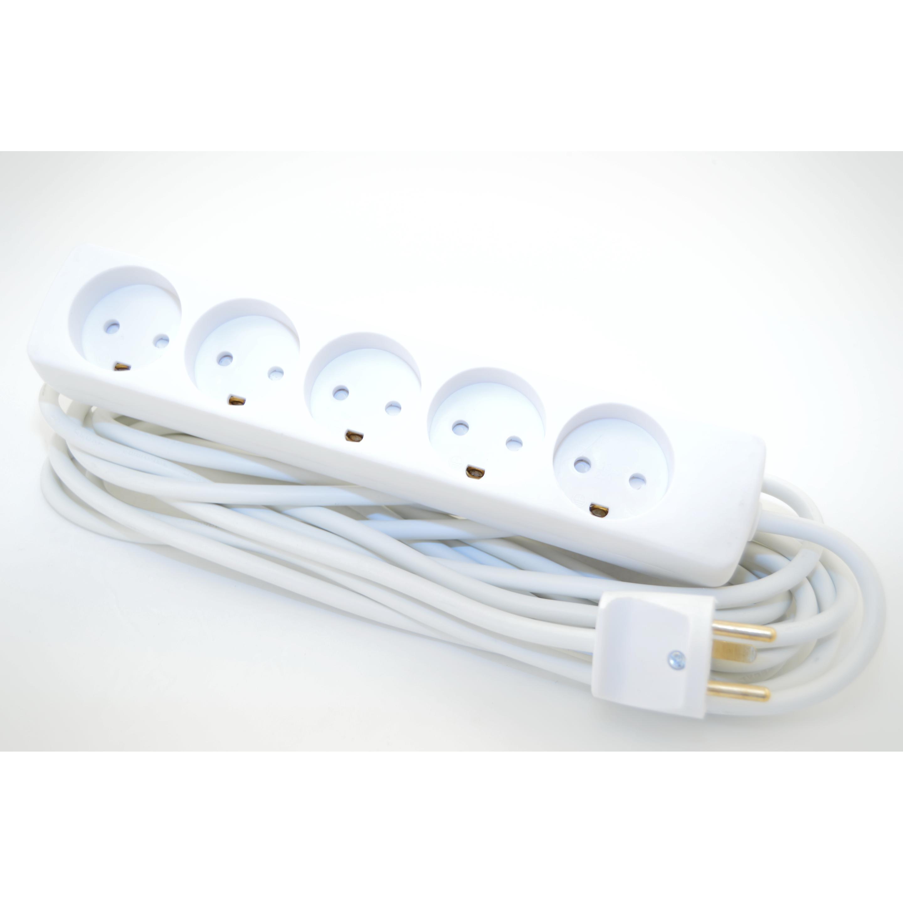 Mercodan, Verlängerungskabel, 982150, 5 m, White, 5 AC outlet(s), White, 1 pc(s) (5 m)