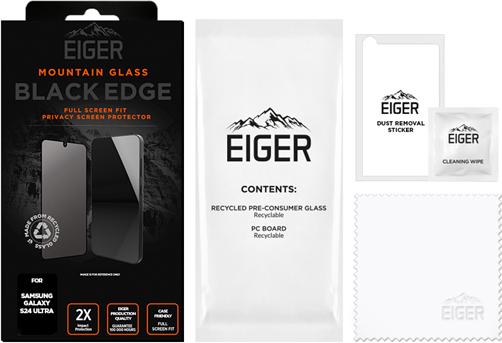 Actual product image Eiger Mountain Glass Black Edge (1 pcs., Samsung Galaxy S24 Ultra)