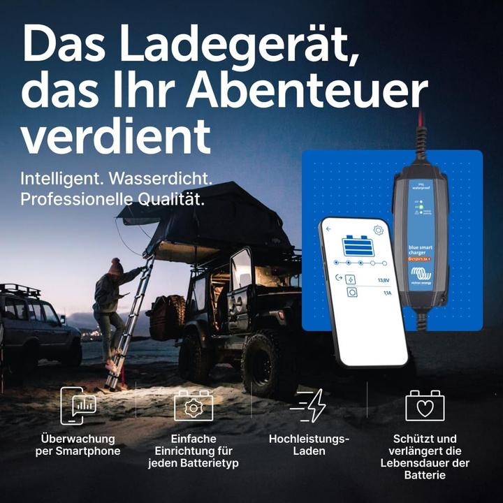 Image du produit Victron Energy Blue Smart IP65 Charger 6V/12V-1.1 + DC connector (12V, 6V, 1.10 A)