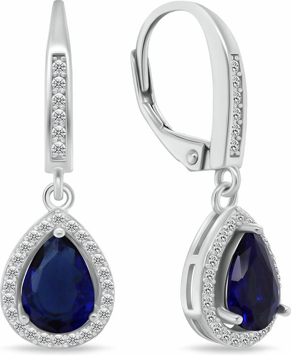 Immagine prodotto Brilio Silver - Sparkling silver earrings withue zircons EA1192WB (Argento)