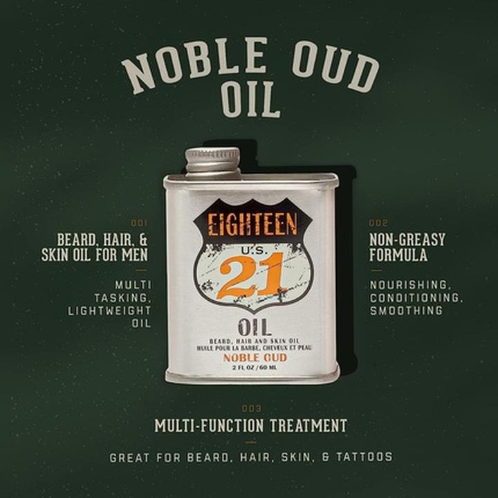 Produktbild 18.21 Man Made Hair Skin and Beard Oil for Men Noble Oud - 50ml (50 ml)
