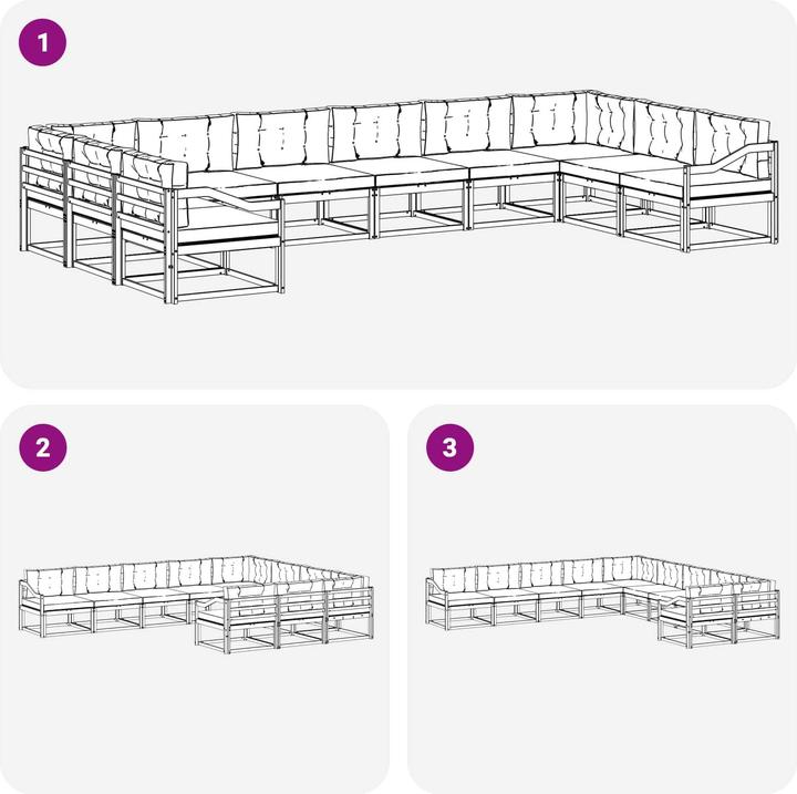 Produktbild vidaXL Outdoor-Sofa