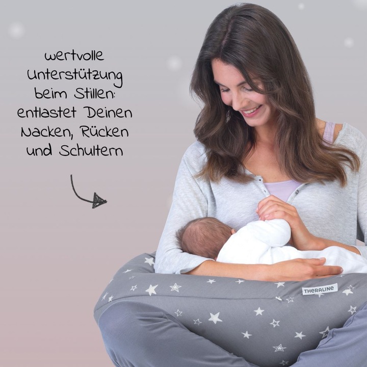Produktbild Theraline Stillkissen "Das Original" mit Polyester Hohlfaser Füllung inkl. Bezug 190 cm (190 cm)