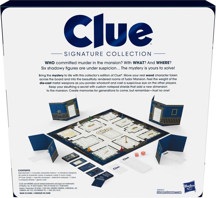 Actual product image Hasbro Gaming Clue Signature Collection Board game Family (Finnish)