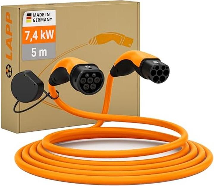 Productafbeelding Lapp Mobility EV-TYP2 Ladekabel HELIX 1-phasig (Type 2, 7.40 kW, 32 A, 5 m)