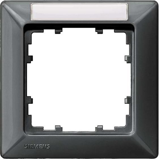 Siemens, Zubehör Schalterprogramm, Rahmen 1f carb glz DELTAline BSF Kst 5TG2551-7
