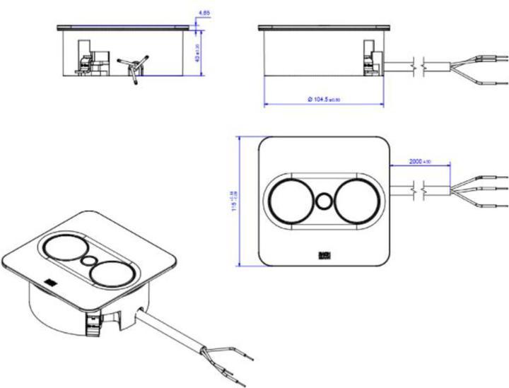 Actual product image Bachmann Multiple socket outlets