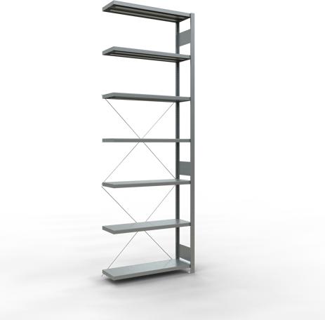 Produktbild Schulte Lagertechnik Stecksystem Anbauregal MULTIplus250 mit Kreuzstrebe