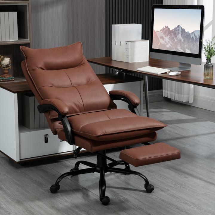Image du produit Vinsetto Massage-Bürostuhl Polyester, Stahl Braun (56 - 64 cm)