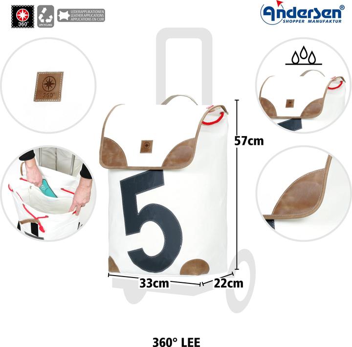 Actual product image Andersen Unus Shopper Fun 360° shopping trolley 57 cm