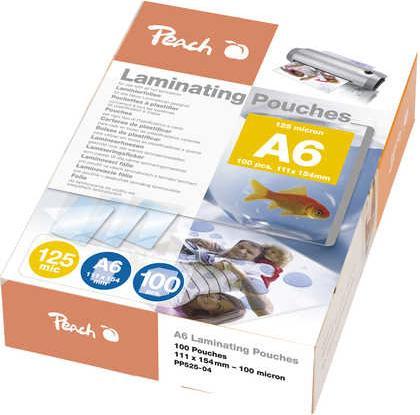 Produktbild Peach Laminierfolie A6 (A6, 100 Stk., 125 µm)