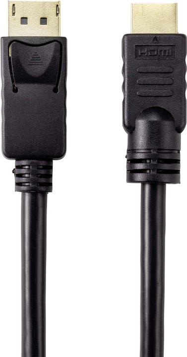 Actual product image Renkforce DisplayPort HDMI connection cable 20 m with ferrite core (20 m)
