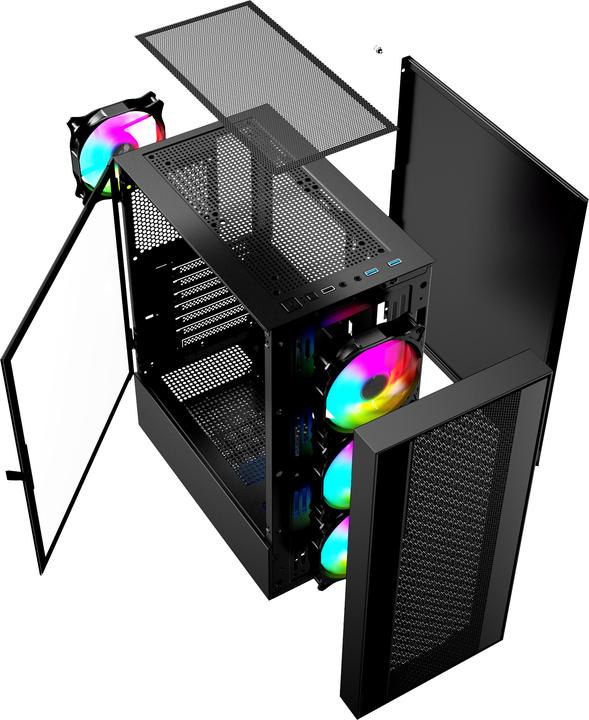 Actual product image Gembird computer case Fornax 4000 ARGB (ITX, ATX)
