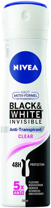 Actual product image NIVEA Black & White Invisible Clear Spray (Spray, 150 ml)