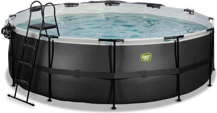 Produktbild Exit Rahmen-Pool rund 450x122 cm mit Sonnendach und Sandfilterpumpe (Ø 450 cm)