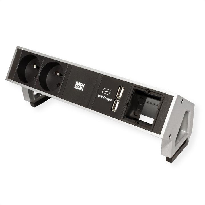 Actual product image Bachmann DESK2 - 2xUTE/French, 1xUSB & (2x, CEE 7/3, CEE 7/5)