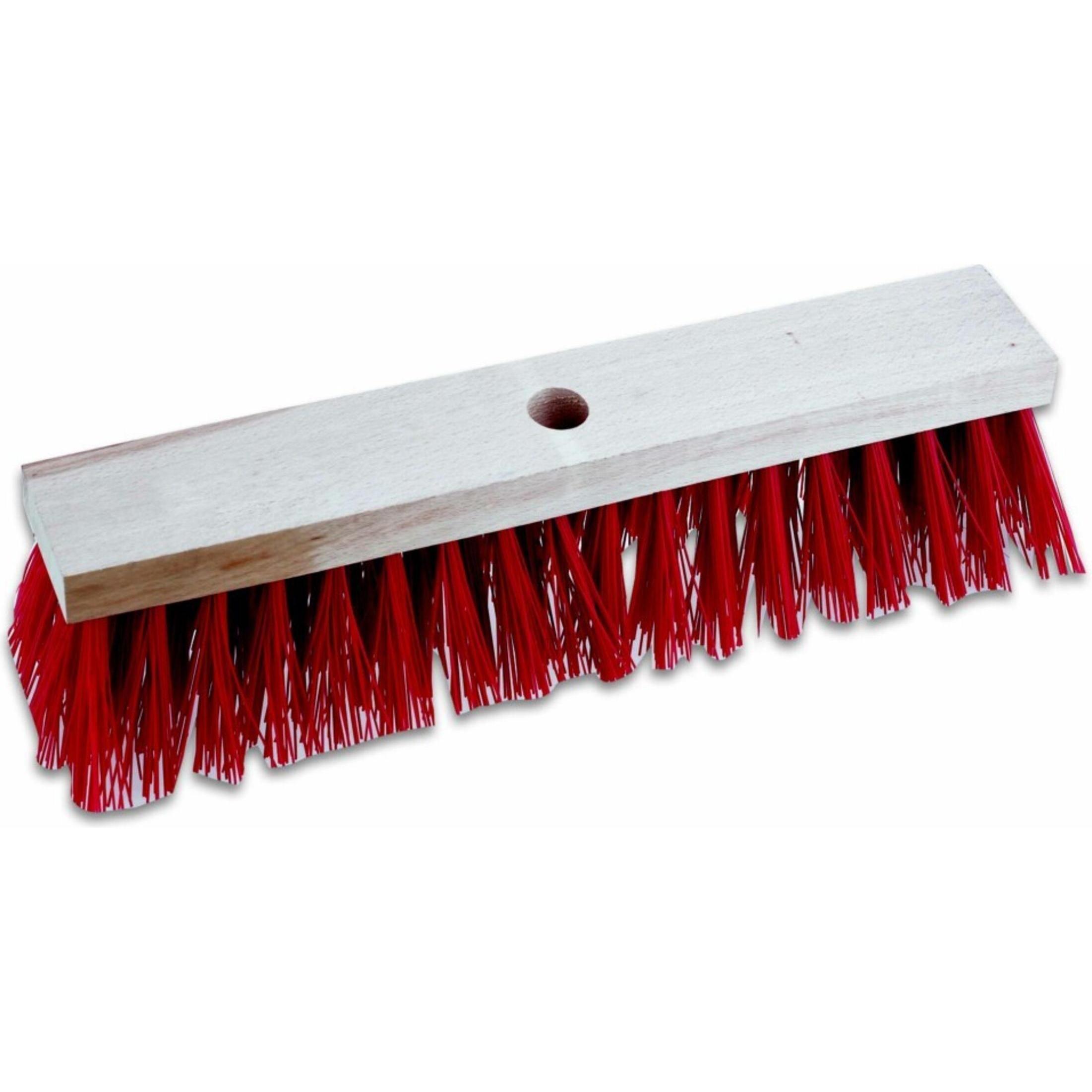 Csdk SL Gadekost 400mm i trae uden skaft, Utensili pulizia, Rosso