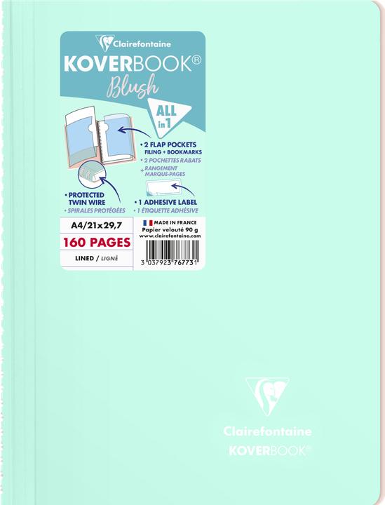 Image du produit Clairefontaine Koverbook Blush (A4, À rayures, Couverture rigide)