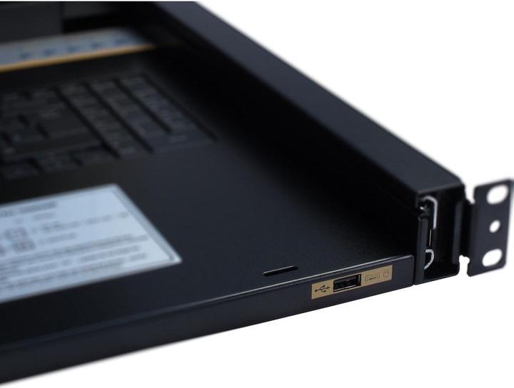 Actual product image Intertech KVM 1708 LED 43.18cm 17 inch KVM switch 104 keyboard with touchpad 1280x1024 75Hz 8 port d-SUB i...
