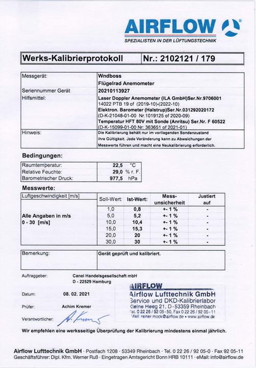 Produktbild Windboss Handwindmesser