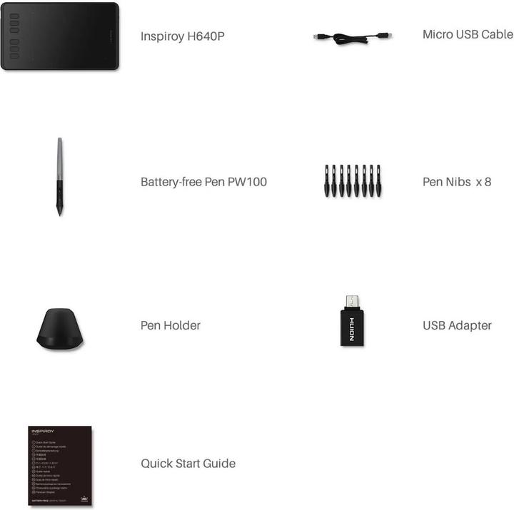 Immagine prodotto Huion H640P (623.62", 5080 lpi)