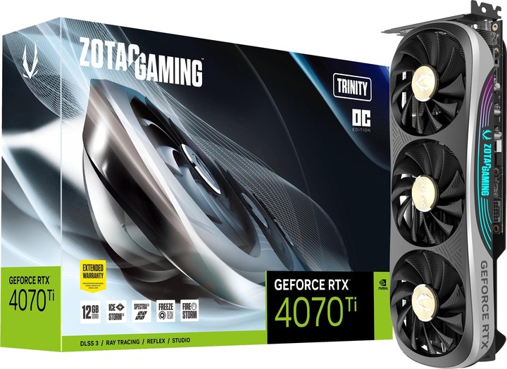 Image du produit Zotac GeForce RTX 4070 Ti Trinity OC (12 Go)