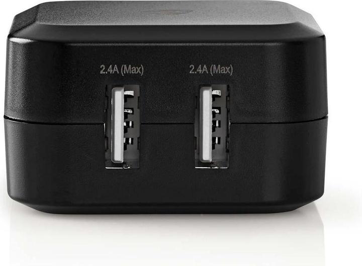 Immagine prodotto Nedis Caricatore di rete Funzione di ricarica rapida 2X 2,4 A Numero di uscite: 2X USB-A Nessun cavo (24 W)