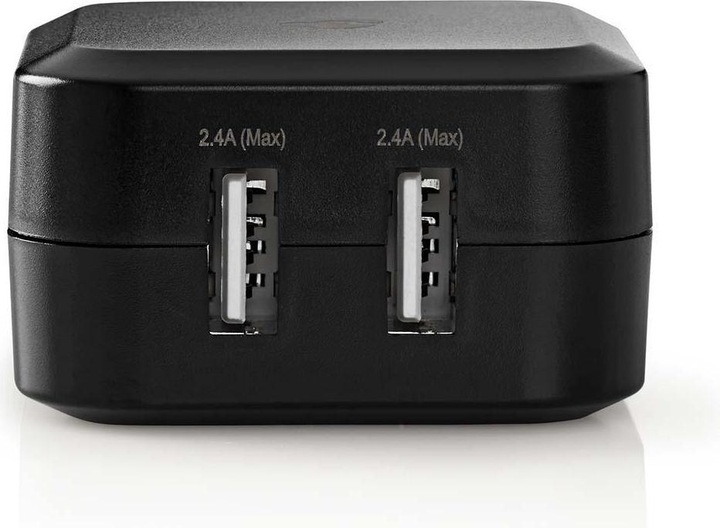 Produktbild Nedis Netzladegerät Schnellladefunktion 2X 2.4 A A Anzahl der Ausgänge: 2 2X USB-A Kein Kabel im Lie (24 W)