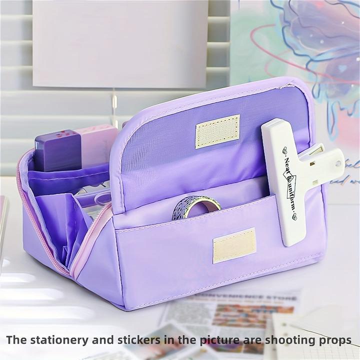 Actual product image Only-Bags.Store Extra large pencil case - Durable polyester, organiser with several compartments for