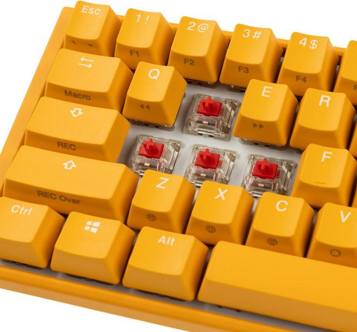 Actual product image Ducky One 3 Yellow SF Gaming Keyboard, RGB LED - MX-Red (US) (USA, Cable)