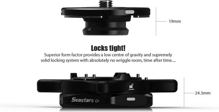 Actual product image iFootage Seastars Quick Release System kit quick plate Q1 (Tripod quick-release plate)
