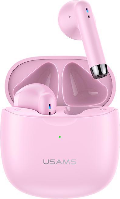 Actual product image Usams Słuchawki Bluetooth 5.0 TWS IA series bezprzewodowe różowy/pink BHUIA04 (US-IA04) (4 h, Wireless)
