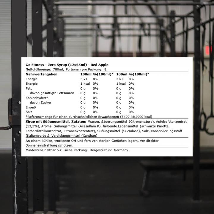 Immagine prodotto Go Fitness Zero Syrup