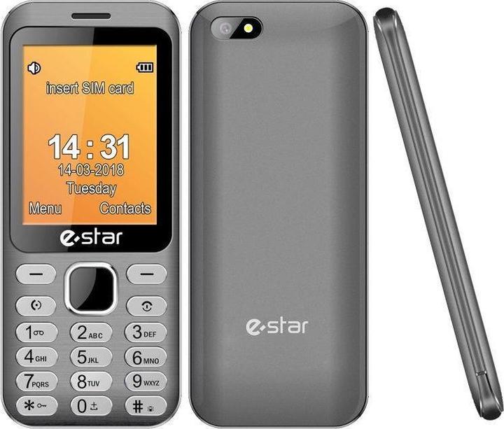Produktbild Estar Feature Phone X28 Sidabrinis Dual SIM (2.80", 0.30 Mpx, 2G)