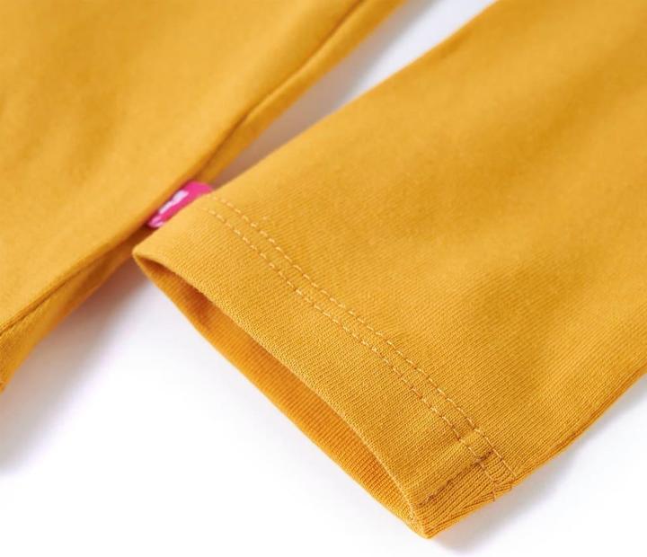 Immagine prodotto vidaXL Camicia da bambino a maniche lunghe ocra scuro 92,Materiale: 95 % cotone (92)
