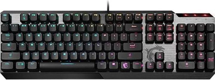 Actual product image MSI Vigor GK50 Low Profile Keyboard USB QWERTY US English, Metallic (US, Cable)