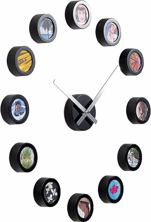 Produktbild Infactory 2er-Set Wanduhr zum Selbstgestalten mit Zifferblatt aus 12 Bildern