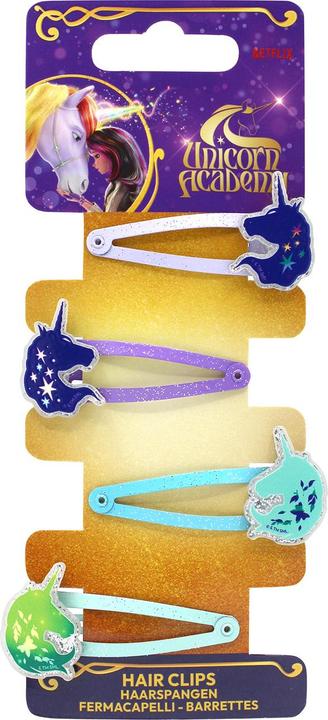 Image du produit Unicorn Academy 4 Einhorn Haarspangen auf backercard 6x1x16 cm (4 pcs)