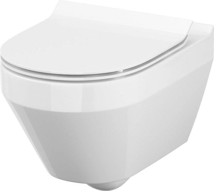 Cersanit rimless low-level WC Crea white wall-mounted