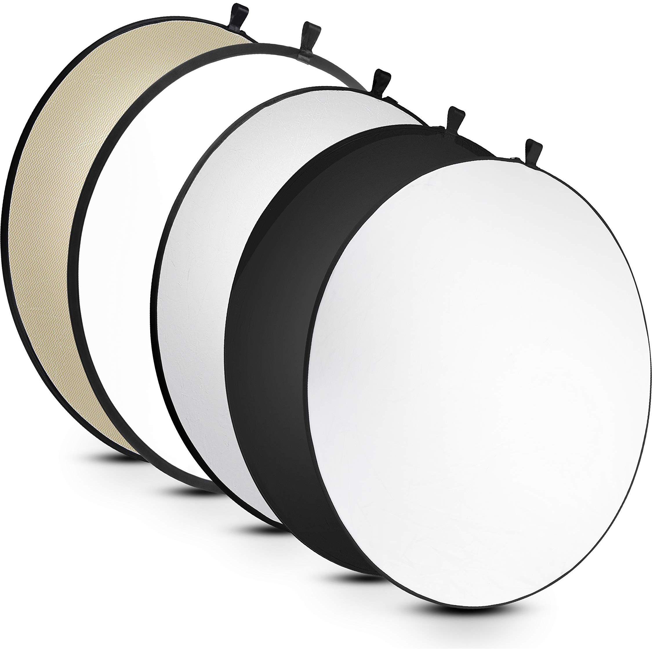 Walimex 5in1 Faltreflektor Set wavy, Ø107cm (Faltreflektor, 107 cm), Softbox + Reflektor
