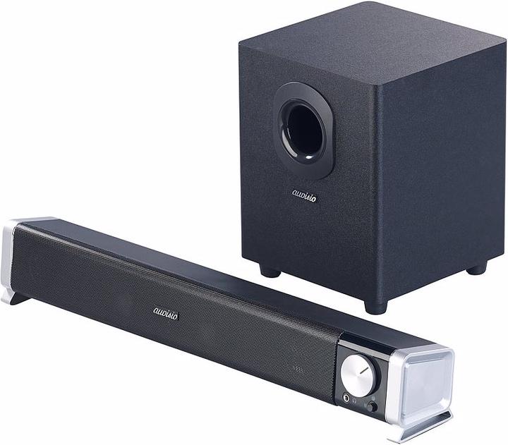 Actual product image Auvisio 2 times: 2.1 soundbar with external subwoofer