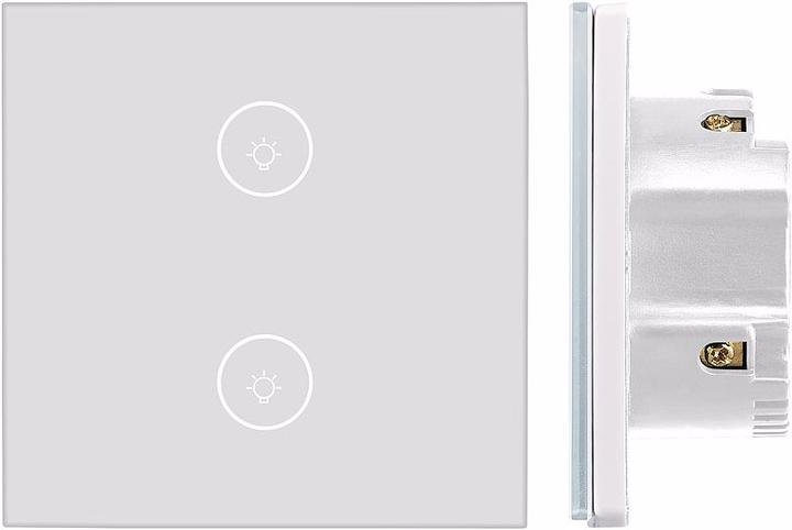 Actual product image Luminea Touch double light button, Amazon Alexa & Google Assistant compatible