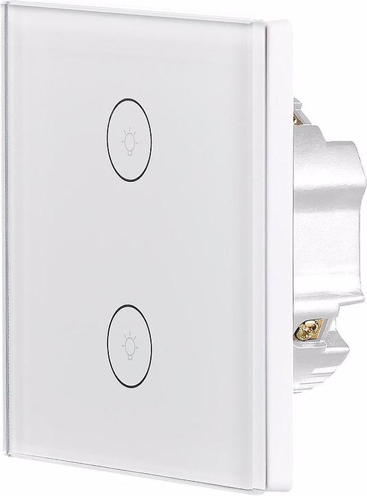 Actual product image Luminea Touch double light button, Amazon Alexa & Google Assistant compatible