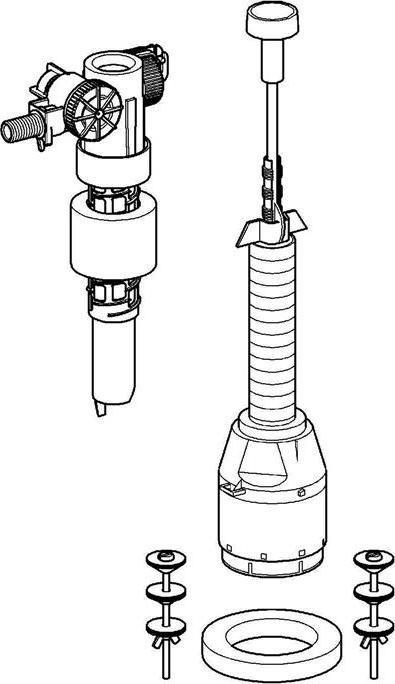 Actual product image Grohe 43907PI0 Replacement set servo set for countertop cisterns