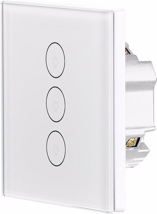 Produktbild Luminea Touch-Dreifach-Lichtschalter, komp. zu Amazon Alexa & Google Assistant